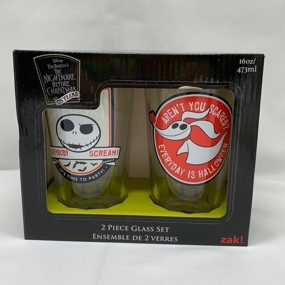 Nightmare Before Christmas Glass Set - Picture 1 of 7
